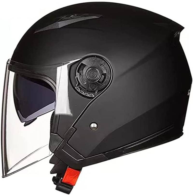 Motorradhelm Retro Halbhelme Jethelm Oldtimer Rollerhelm ECE-Zulassung Halbschalehelm Mit Eingebautem Visier Brain-Cap Helm Scooter-Helm Für Erwachsene Herren Damen 1,XXL von stdpcxz