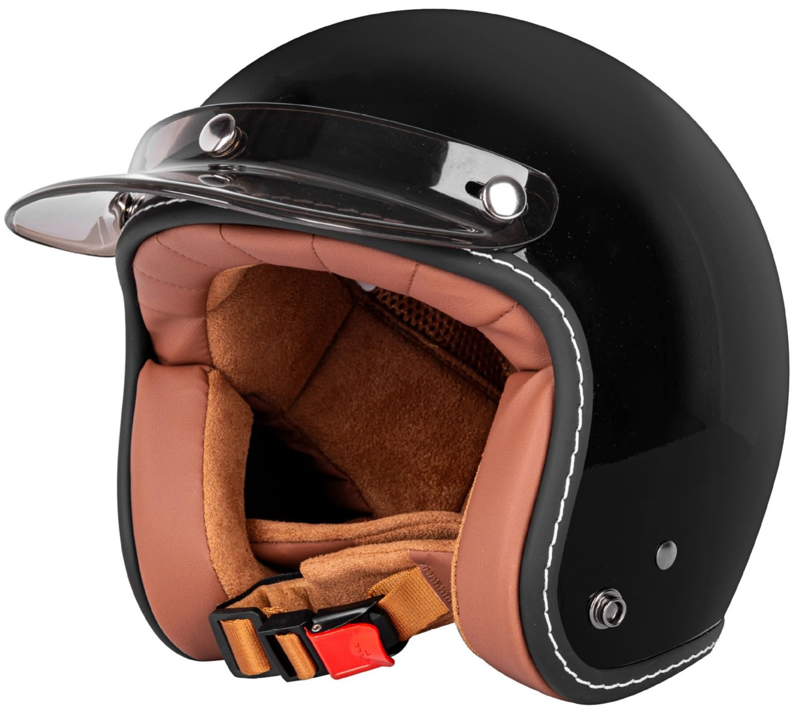 Retro Motorradhelm DOT/ECE-Zertifizierung Motorrad Halbschalenhelm Vintage Open Face Helm 3/4 Jethelm Schutzhelm Mopedhelm Roller-Helm Scooter-Helm Für Männer Und Frauen Erwachsene 5,M=57-58CM von stdpcxz