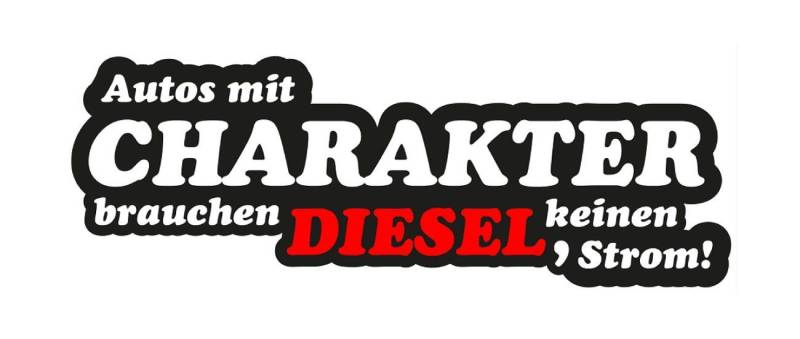 ATOTOP Aufkleber Autos mit Charakter Motiv Diesel Wetterfest ca. 16x5 cm JDM Feinstaub Plakette Fun Lustig Oldschool Umweltplakette Feinstauberzeuger Strom E-Auto von ATOTOP