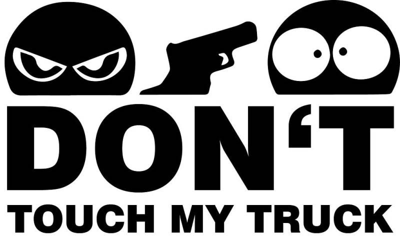 Don't Touch My Truck LKW Aufkleber Sticker schwarz ca. 13x8 cm JDM Autoaufkleber Tuning Fun Trucker Finger Weg! von sticker-dealer