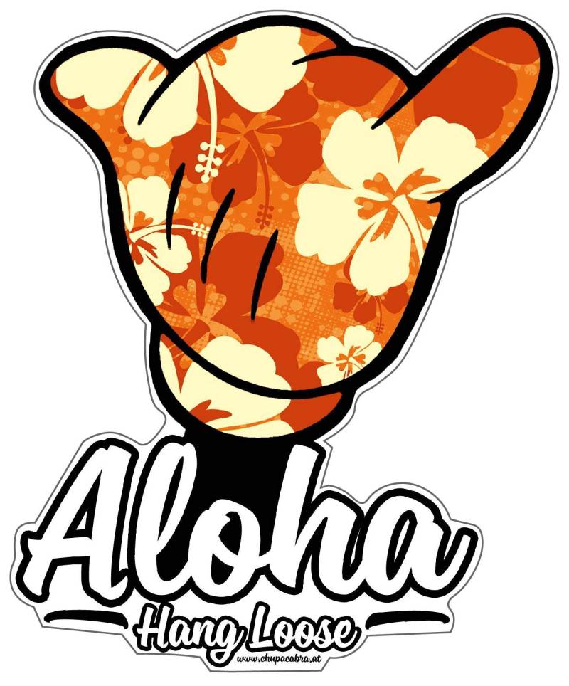 Aufkleber Aloha Hang Loose Sticker Surfer Fun Autoaufkleber von stickerdealer_chupacabra