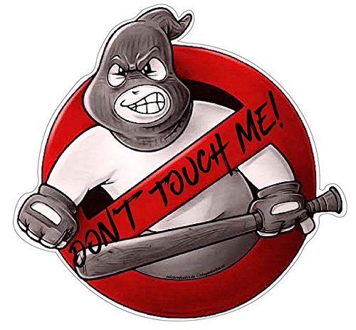 Don't Touch Me! Aufkleber Sticker Autoaufkleber JDM Oldschool Hardcore Baseballschläger Moped Motorrad Bike Laptop Auto von stickerdealer_chupacabra