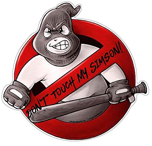 Don't Touch My Simson! Aufkleber Sticker JDM Tuning Oldschool Hardcore Baseballschläger Moped Motorrad Bike Racing Sport von stickerdealer_chupacabra