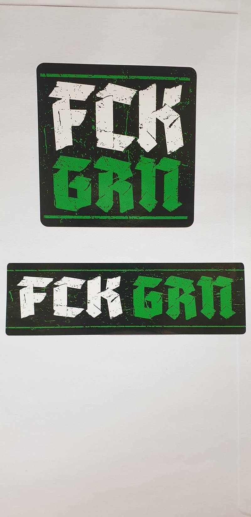 2er Set FCK GRN Aufkleber Sticker Fun von stickerpoint24