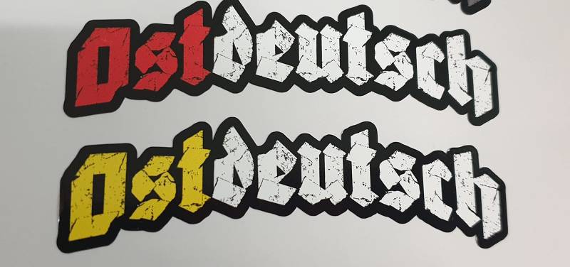 2er Set Ostdeutschland Aufkleber Sticker Fun Osten Ost WEIß von stickerpoint24