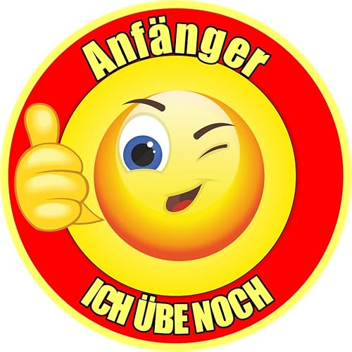 Achtung Fahranfänger Fahrschule Auto Spruch Druck Plakette Fun Sticker Aufkleber Plakette anfänger von stickerpoint24