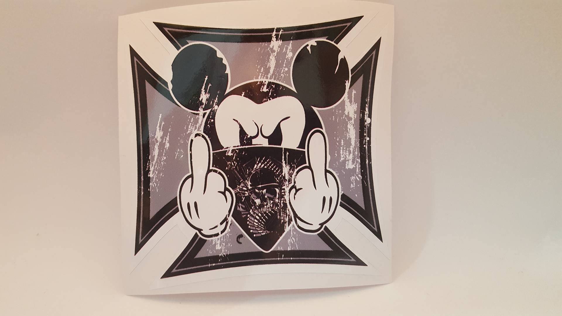 Bad Mickey The Joker Aufkleber JDM Spaß Fun Gag JDM Dub Tuning OEM Dub Decal Stickerbomb Bombing Spaß Fun Gag JDM Dub (Schwarz-Grau) von stickerpoint24