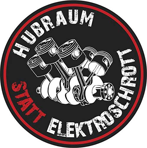 Hubraum statt elektroschrott Gretl Greta Druck Plakette Fun Sticker Aufkleber Fridays for Future Klima von stickerpoint24