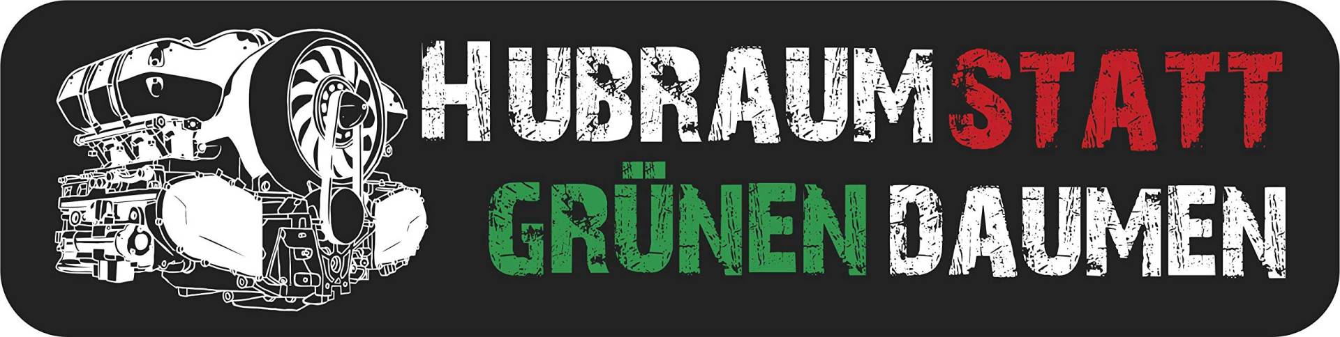 Hubraum statt grünen Daumen Gretl Greta Druck Plakette Fun Sticker Aufkleber Fridays for Future Klima von stickerpoint24