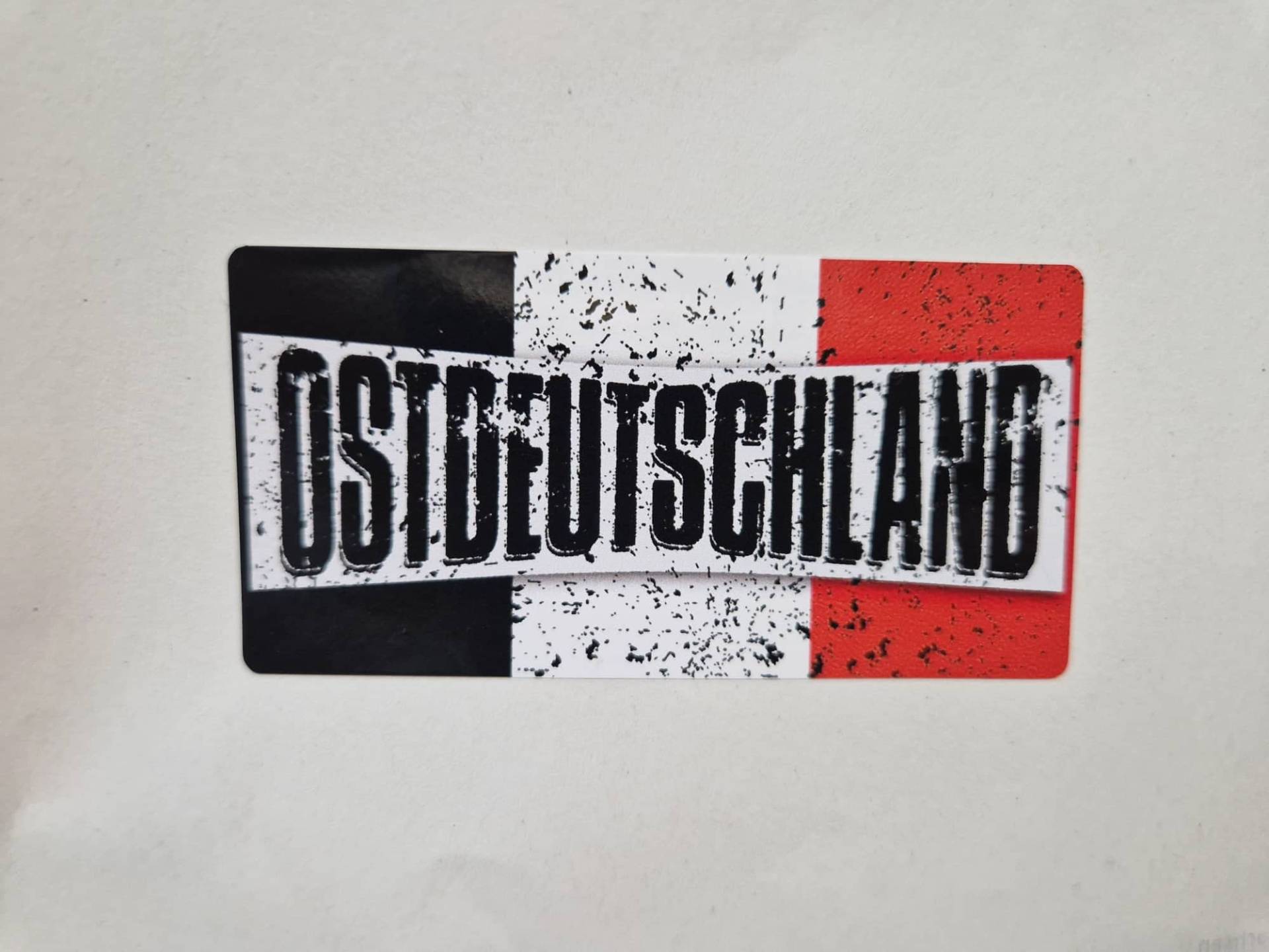 Ostdeutschlandaufkleber Ostdeutschland Osten Ost Aufkleber Sticker Fun S/W/R von stickerpoint24