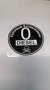 stickerpoint24 10x Euro 0 Plakette Aufkleber Feinstaub Sonderklasse Diesel Umweltplakette von stickerpoint24