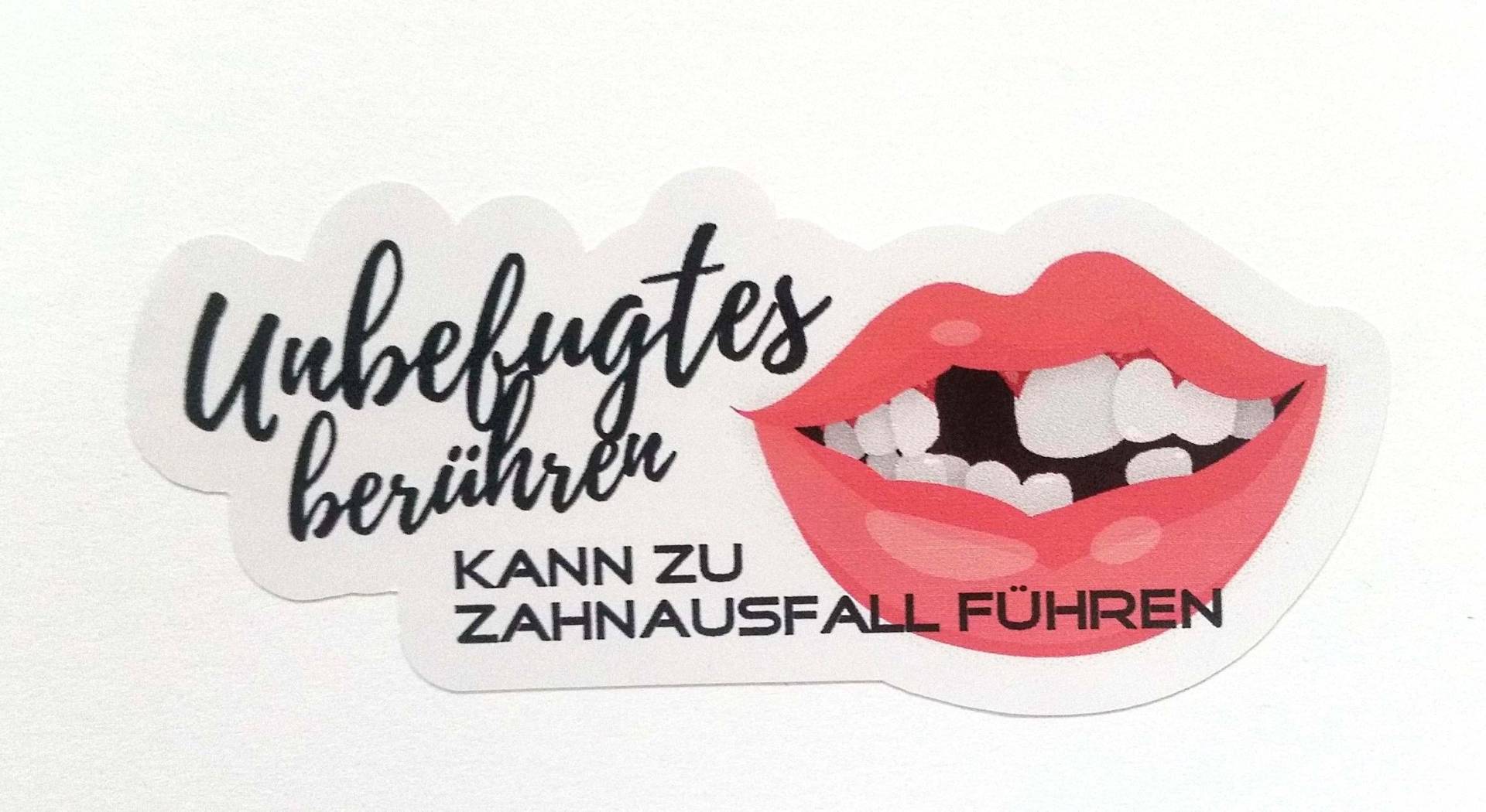 stickerpoint24 unbefugtes berühren kann zu Zahnausfall führe Bike Aufkleber Dont Touch My car von stickerpoint24