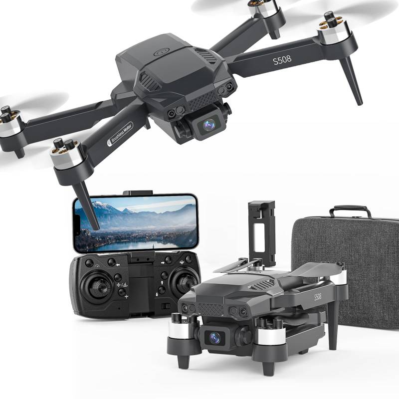 S508 Drohne mit Kamera HD 720P für Kinder,Mini Drone mit WiFi Übertragung für Anfänger,RC Drones Quadcopter für Jungen Mädchen,Spielzeug Drohne Helikopter mit Kopflos Modus,Handtasche Lange Flugzeit von suangrc