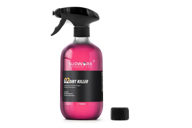 sudworx® 02 DIRT KILLER Felgenreiniger mit Wirkindikator Bleeding Effekt Säurefrei von sudworx