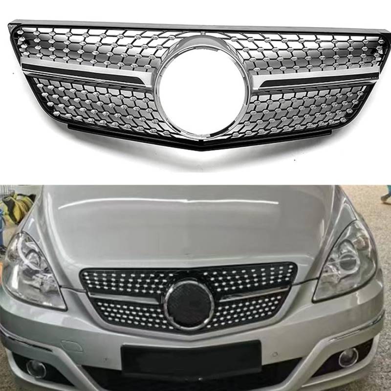 Sport Stil Auto Kühlergrill, für Mercedes Benz W245 B Class 2008-2011 B160 B180 B200 Front Kühlergrille zubehör, Passgenau und Wackelt Nicht Einfach Montage von sukwa