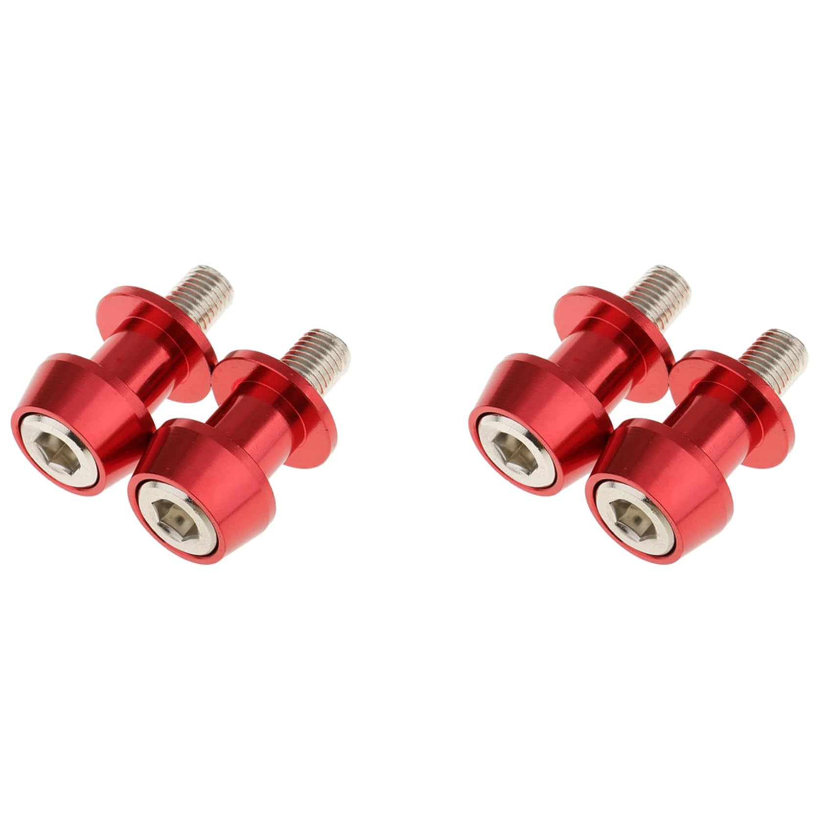 swegel 4X Motorrad CNC Schwinge Schwinge Spule Schieber Schieber Stand Spulen 10mm für 250 ER6 Z 250 ER6F - Rot von swegel