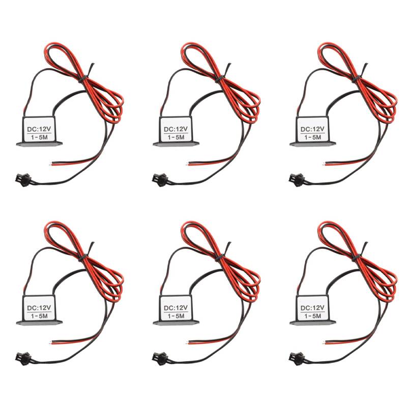 swegel 6X Kabel DC 12V EL-Draht Neongluehen Streifen Licht Treiber Einheit Inverter - Rot & Schwarz von swegel