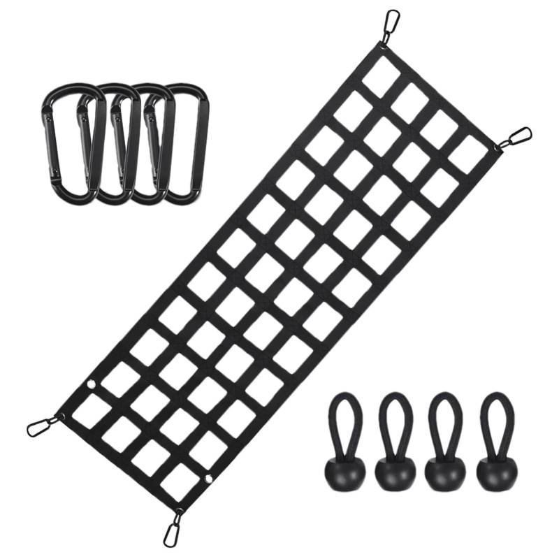 Heckklappennetz für Lastwagen – Laderetz für LKW | Laderetz für Heckklappe für LKW | wetterfestes Ladungsnetz mit Karabinerhaken von szaluyk