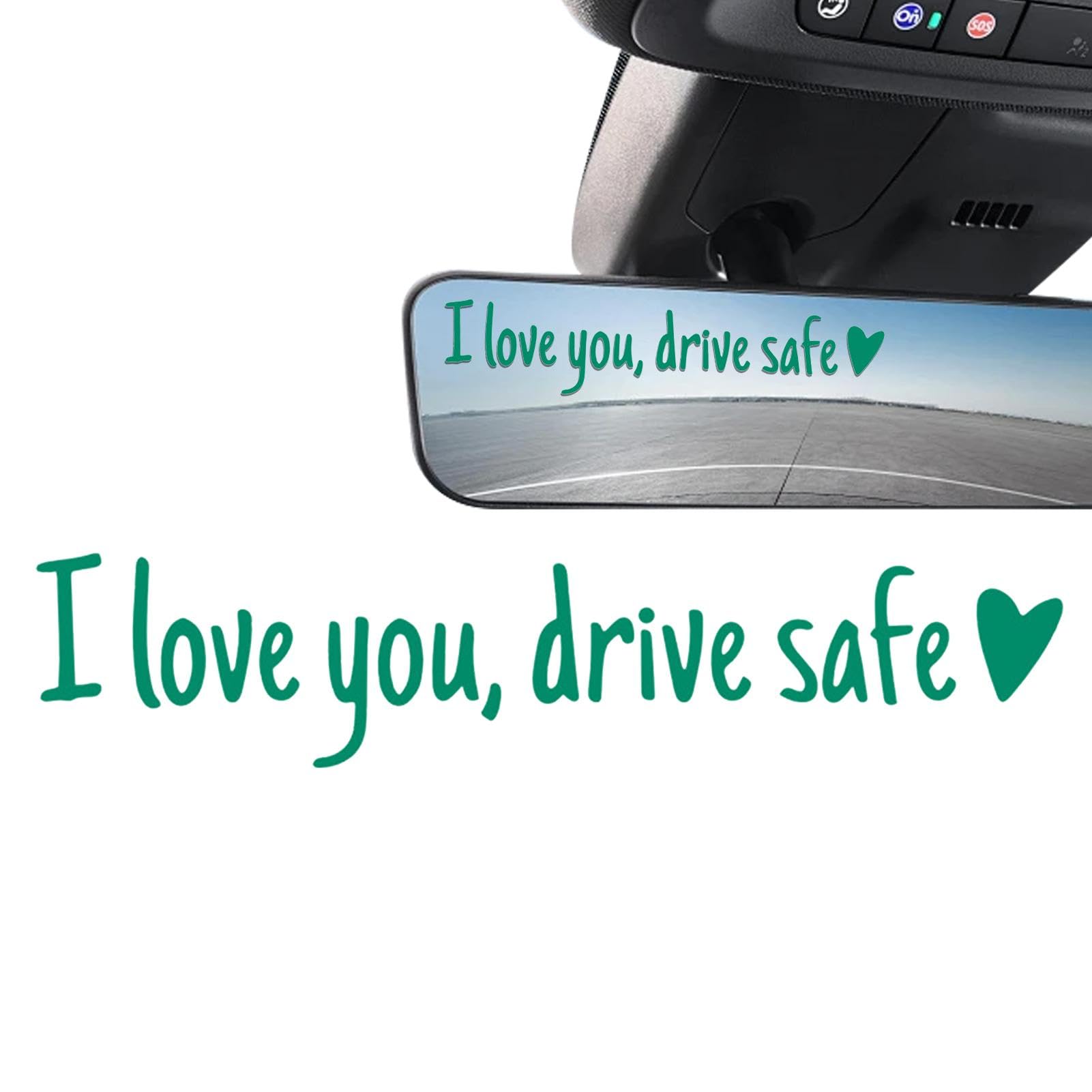 szaluyk „I Love You Drive Safe“-Aufkleber, „Drive Safe“-Aufkleber,„I Love You Drive Safe“-Herzaufkleber | Wasserdichter Miniatur-Autoaufkleber, Autozubehör, fahrsicher, für Rückspiegel und Fenster von szaluyk