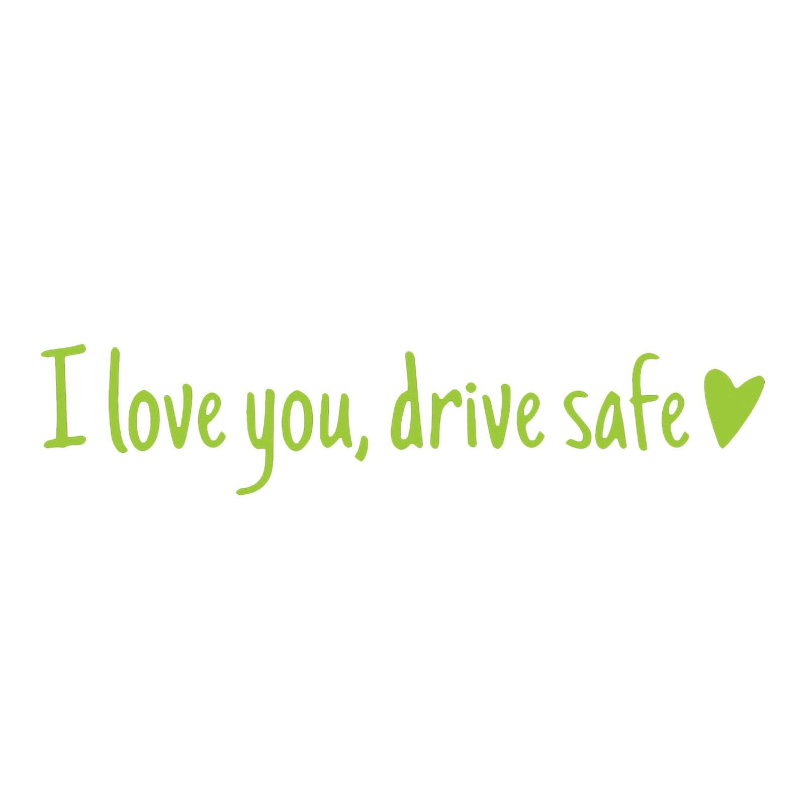 szaluyk „I Love You Drive Safe“-Aufkleber, „Drive Safe“-Aufkleber - Aufkleber „I Love You Drive Safe Rear View“ | Windschutzscheiben-Buchstaben-Aufkleber, Miniatur-Auto-Aufkleber, Auto-, von szaluyk