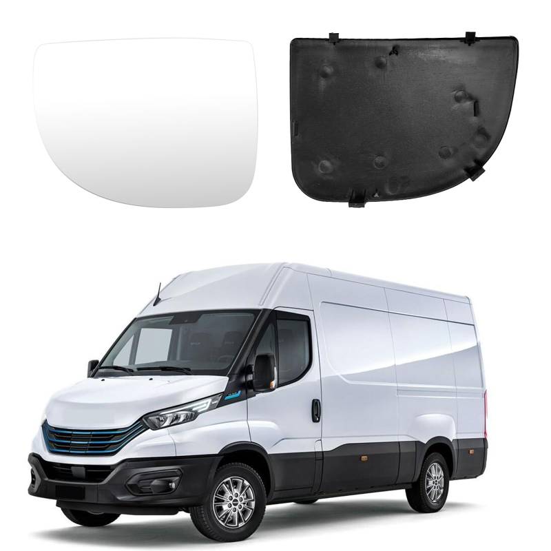 Spiegelglas Ersatz für Iveco Daily 2014-2024, Beheizt Spiegelglas Außenspiegel Glas Asphärisch Verstellbar Geeignet, Umkehrlinse Rückfahrglas Spiegel (Untere Linse-Links) von tivekeo