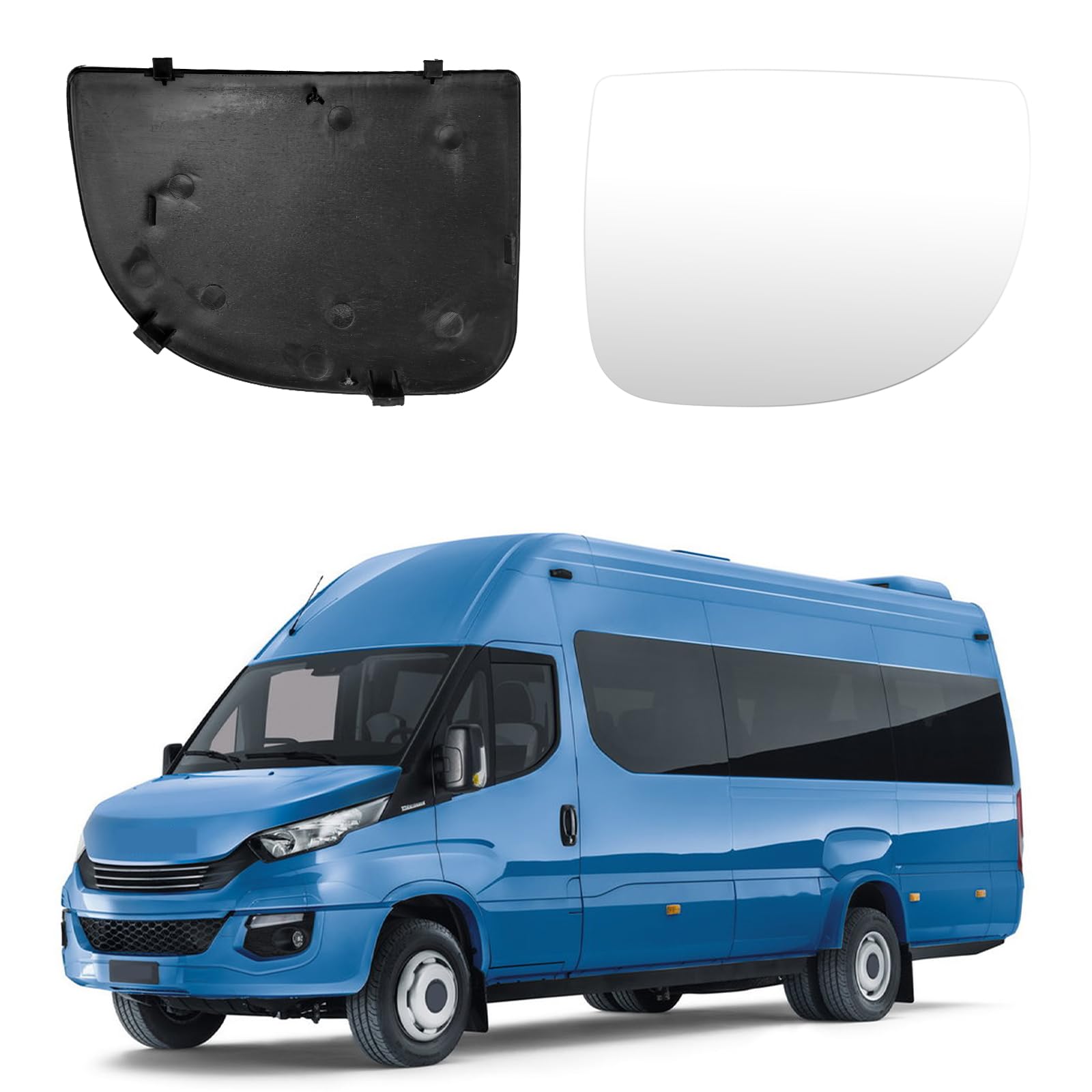 Spiegelglas Ersatz für Iveco Daily 2014-2024, Beheizt Spiegelglas Außenspiegel Glas Asphärisch Verstellbar Geeignet, Umkehrlinse Rückfahrglas Spiegel (Untere Linse-Rechts) von tivekeo