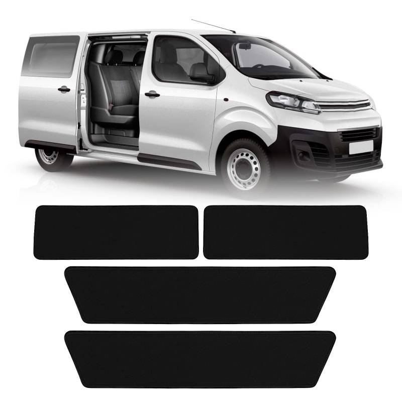 Teppiche Fußmatten Ersatz für Citroen Jumpy/Peugeot Expert/Travel 2016-2023, Teppichbodenmatte 4-teiliges Set Ersatz für Opel Vivaro 2019-2023, Camping Wohnmobil Einstiegs-Teppichmatte von tivekeo