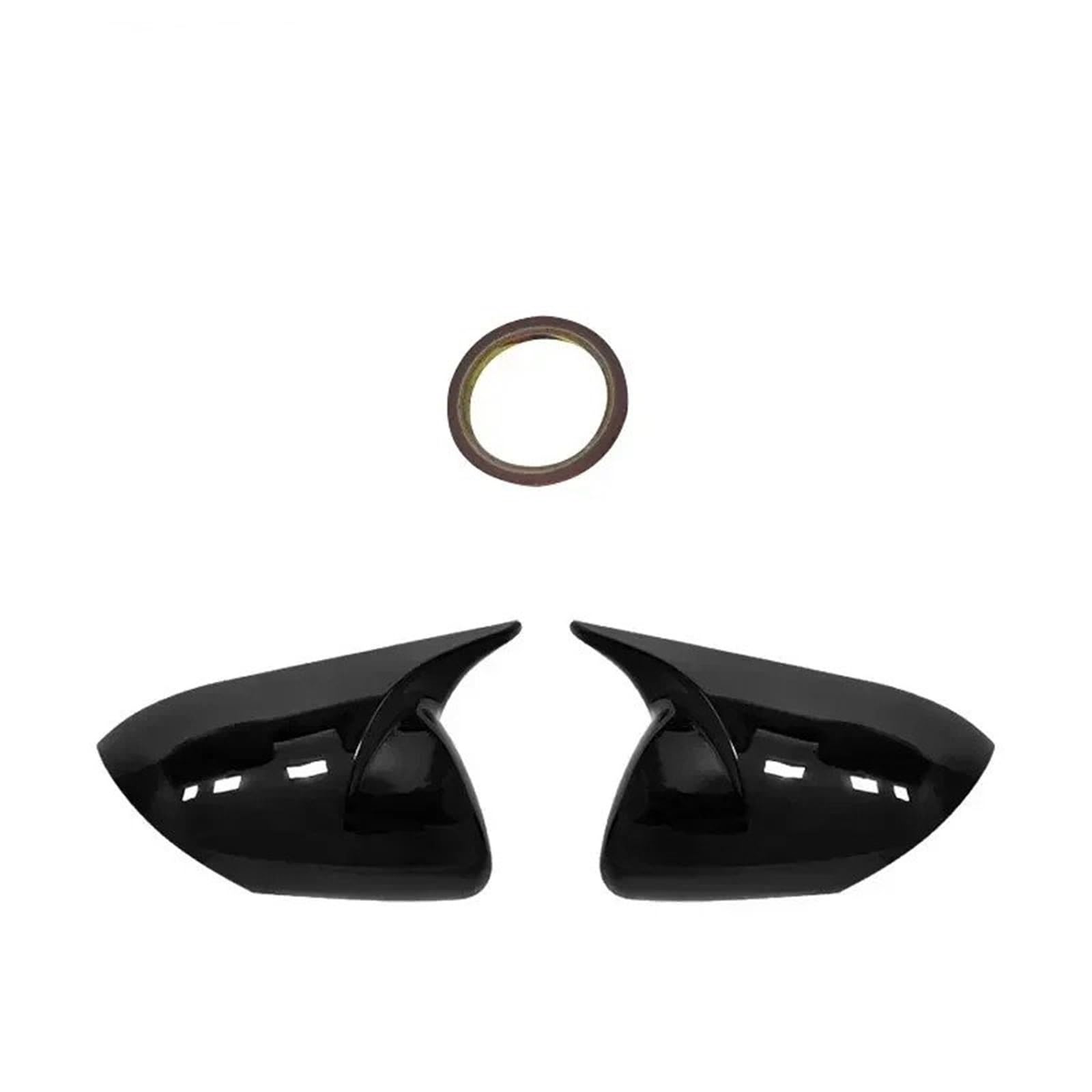 Außenspiegelkappe Für Mazda 3 Für Axela BL 2009-2013 Auto Rückspiegel Abdeckung Shell Seite Spiegel Kappe Gehäuse Mit Lampe Seitenspiegel Abdeckkappen(Bright Black) von tnbru