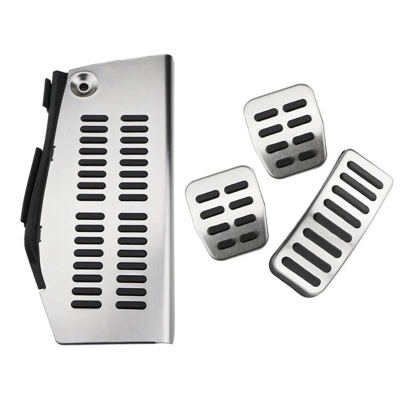 Für VW Für Golf 4 MK4 1997-2005 Edelstahl Gas Bremse Rest Pedal Auto Pedal Abdeckung Zubehör Auto Auto Bremspedalabdeckung Bremspedal Gaspedal(MT with Rest) von tnbru