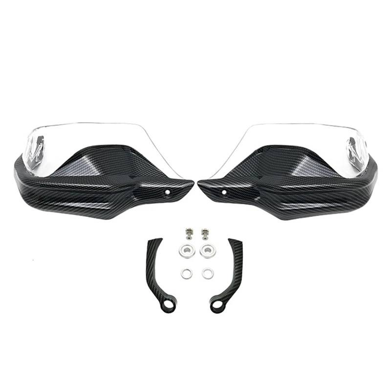 Handprotektoren Motorrad Für G310GS 2017-2023 Für G310R 2017-2023 Handschutz Hand Schild Schutz Windschutzscheibe Motorrad Lenkerschutz(Carbon Clear Set) von tnbru