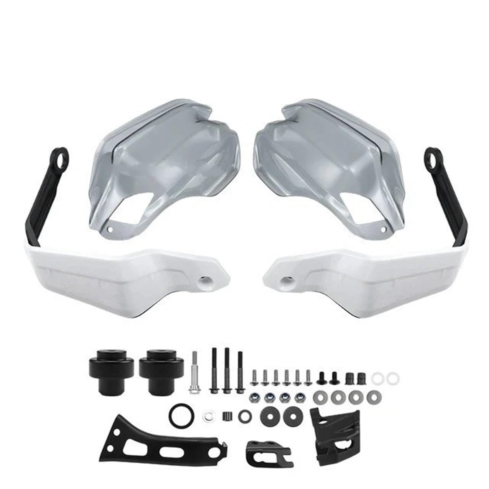 Handprotektoren Motorrad Für XL750 Für Transalp 2023 Motorrad Handschutz Erweiterungen Zubehör Hand Schutz Deflektoren Windschutzscheibe Stück Motorrad Lenkerschutz(B - White A - White Grey) von tnbru