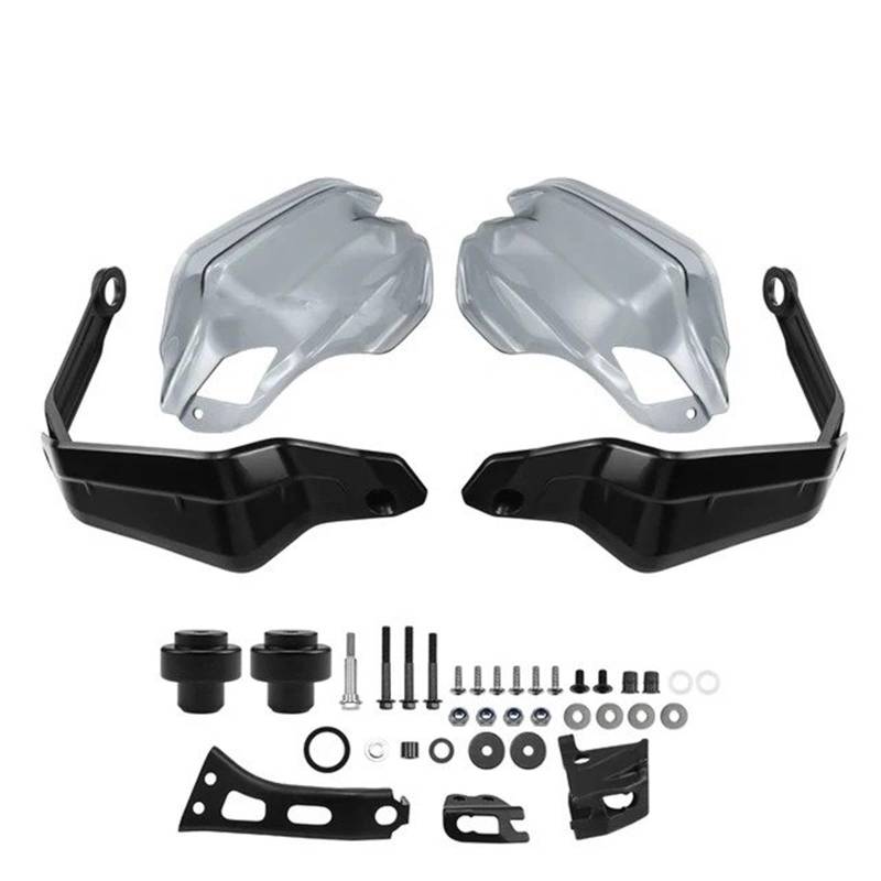 Handprotektoren Motorrad Für XL750 Für Transalp 2023 Motorrad Handschutz Erweiterungen Zubehör Hand Schutz Deflektoren Windschutzscheibe Stück Motorrad Lenkerschutz(Set A - Black Grey) von tnbru