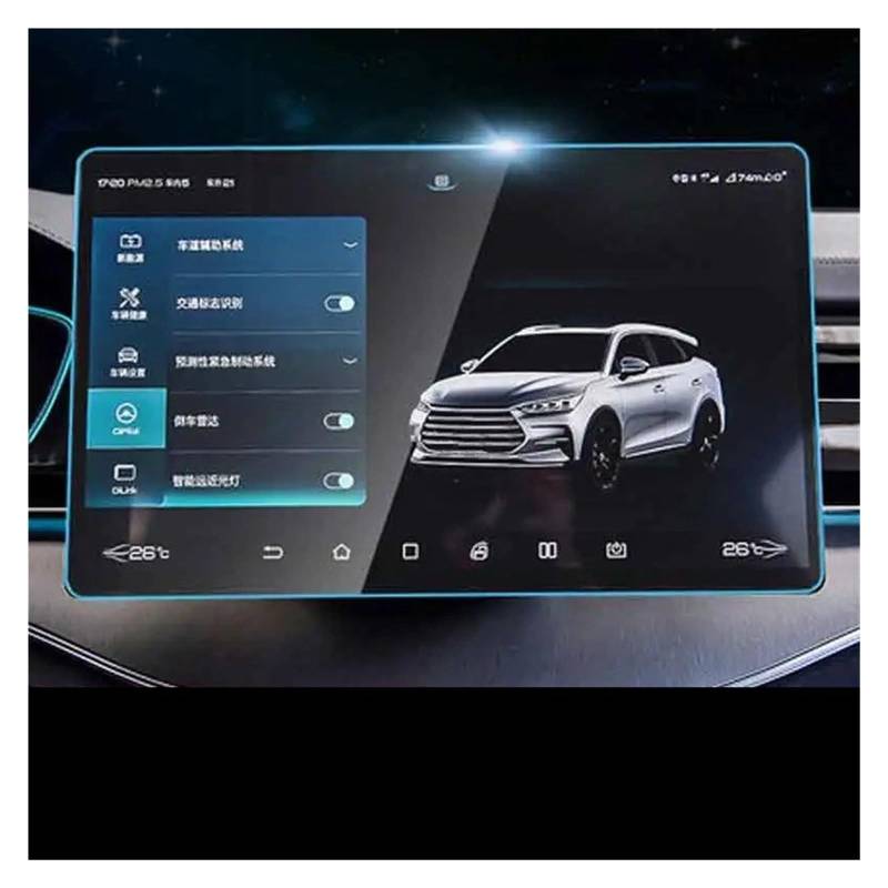 Navigation Displayschutzfolie Für BYD Für TANG Für EV 2021 12,8 Zoll 15,6 Zoll Auto GPS Navigation Bildschirm Gehärtetes Glas Schutz Film Auto Innen Scratch-resistan GPS Navi Displayschutzfolie(For 12 von tnbru