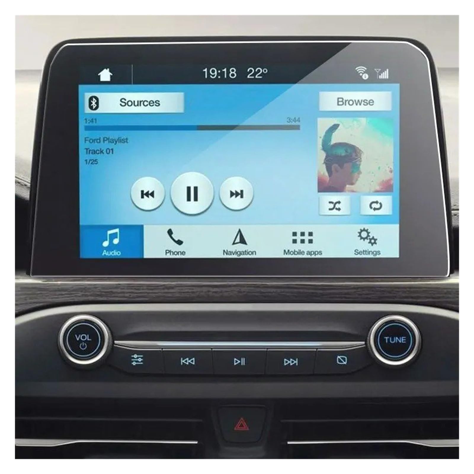 Navigation Displayschutzfolie Für Fokus Für MK4 2018-2021 Gehärtetes Glas 8 Zoll Auto GPS Navigation Bildschirm Anti-Scratch Gehärtete Film Aufkleber Schutz GPS Navi Displayschutzfolie von tnbru