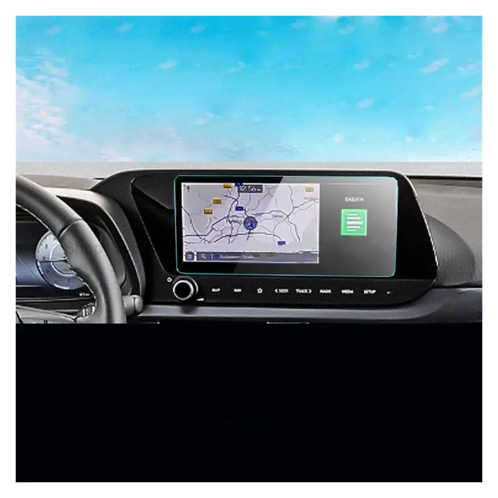 Navigation Displayschutzfolie Für Hyundai Für I20 2021-2022 Gehärtetes Glas Screen Protector 10,25 Zoll Auto GPS Navigation Bildschirm Anti-Scratch GPS Navi Displayschutzfolie von tnbru