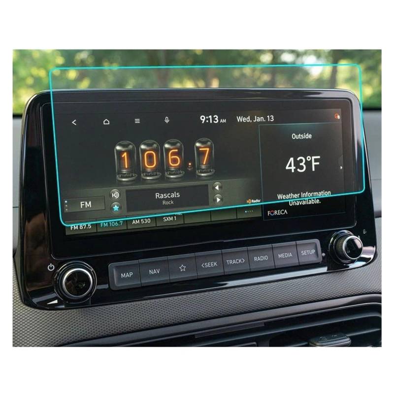 Navigation Displayschutzfolie Für Hyundai Für Kona 2022 Auto Screen Protector Auto GPS Navigation Gehärtetem Glas Display-schutzfolie Aufkleber GPS Navi Displayschutzfolie von tnbru