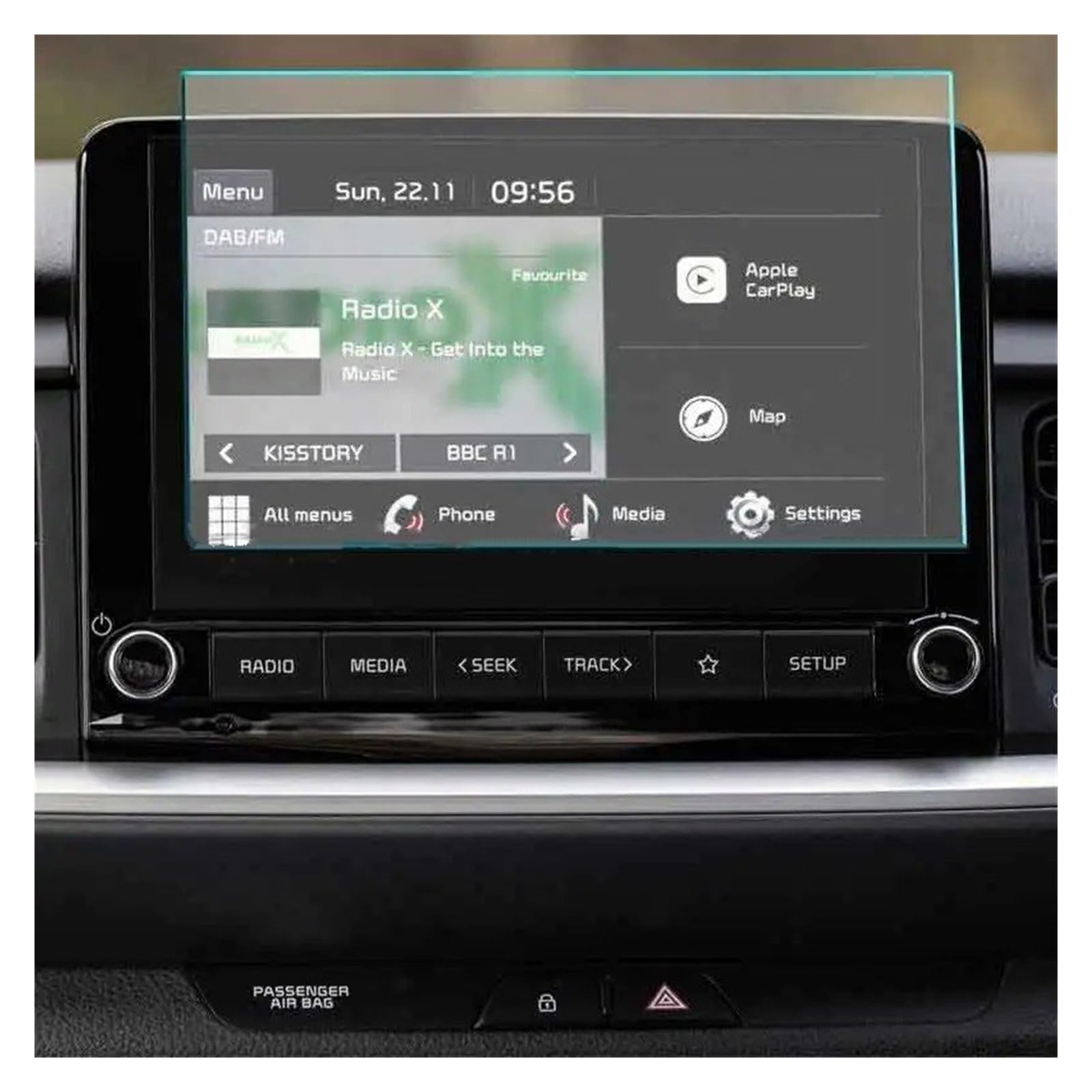 Navigation Displayschutzfolie Für Kia Für Stonic 2021 2022 Gehärtetes Glas 8 Zoll Auto GPS Navigation Media System Screen Protector Film GPS Navi Displayschutzfolie von tnbru