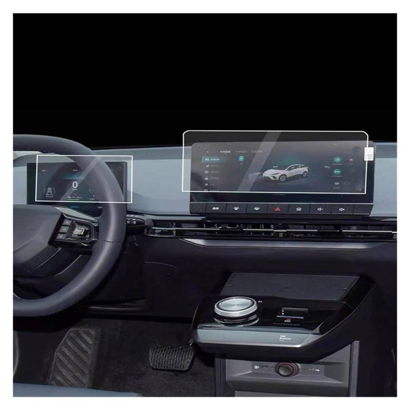 Navigation Displayschutzfolie Für MG Für Mulan Für MG4 2021 2022 2023 Gehärtetem Glas Screen Protector Film Auto Infotainment Radio GPS Navigation Dashboard GPS Navi Displayschutzfolie(1 Set Glass) von tnbru