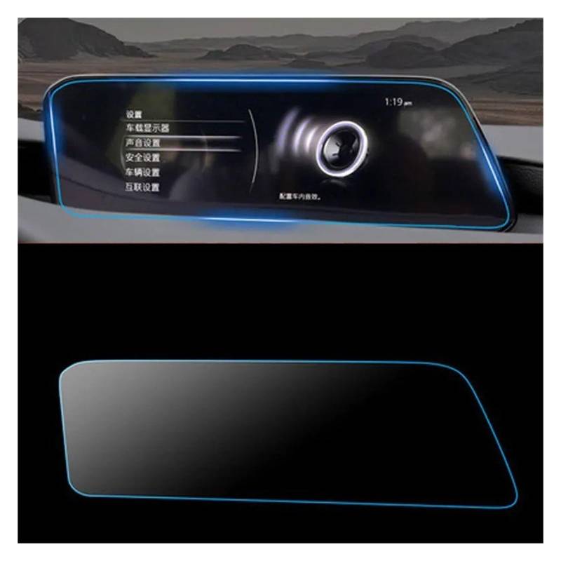 Navigation Displayschutzfolie Für Mazda 3 2019 2020 2021 8,8 Zoll GPS Navigation Gehärtetem Glas Display-schutzfolie PET Instrument Panel Schutz Film GPS Navi Displayschutzfolie(for GPS) von tnbru