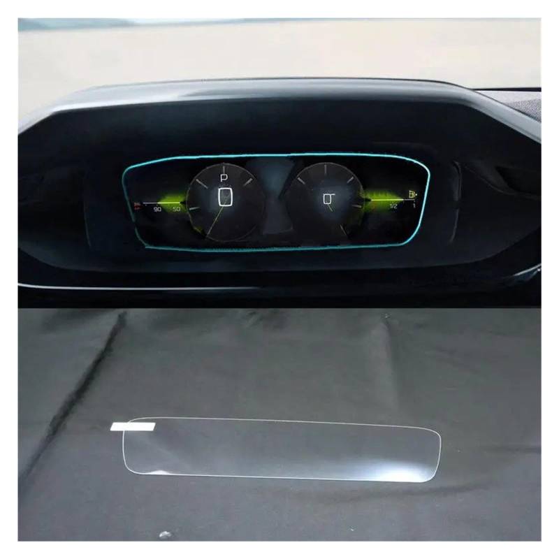 Navigation Displayschutzfolie Für Peugeot Für 308 Für 408 Für GT 2023 Gehärtetem Glas Screen Protector 10 Zoll Auto GPS Film LCD Bildschirm Anti-scratch-Film GPS Navi Displayschutzfolie(Instrument pro von tnbru