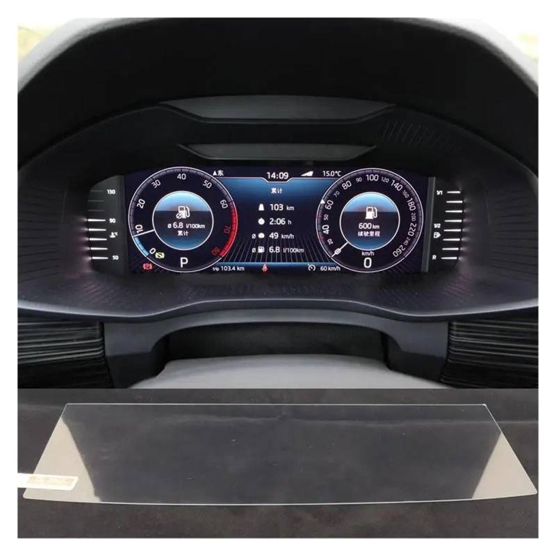 Navigation Displayschutzfolie Für Skoda Für Columbus Für Octavia Für Kodiaq Für Superb Gehärtetem Glas 10,25 Zoll Auto LCD Instrument Display Screen Protector GPS Navi Displayschutzfolie von tnbru