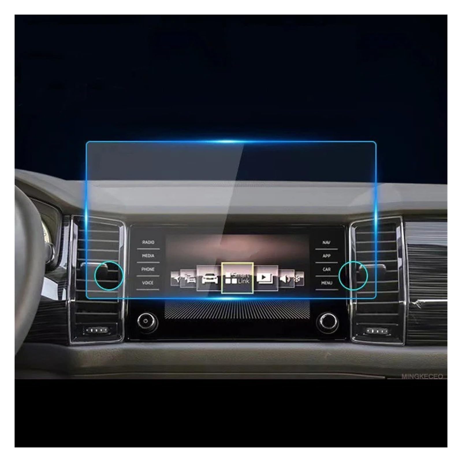 Navigation Displayschutzfolie Für Skoda Für Kodiaq Für Bolero Für Amundsen 2017-2020 8 Zoll Gehärtetem Glas Screen Protector Auto GPS Bildschirm Schutz Film GPS Navi Displayschutzfolie von tnbru