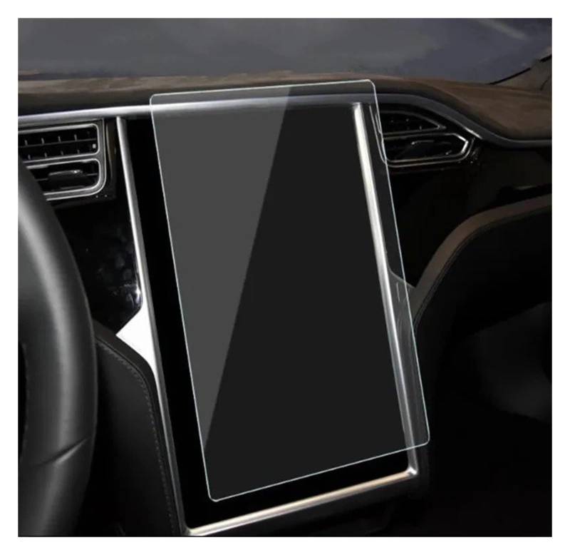 Navigation Displayschutzfolie Für Tesla Für Modell S 2016-2023 Auto GPS Navigation Film LCD Bildschirm Gehärtetes Glas Schutz Film Anti-Scratch Dekoration 17 Zoll GPS Navi Displayschutzfolie von tnbru