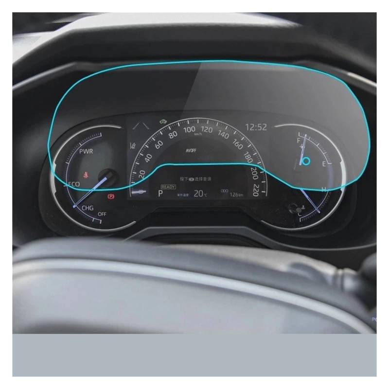 Navigation Displayschutzfolie Für Toyota Für RAV4 Für RAV-4 2020 Film Screen Protector Auto Instrument Panel Schutz Dashboard Touchscreen GPS Navi Displayschutzfolie von tnbru