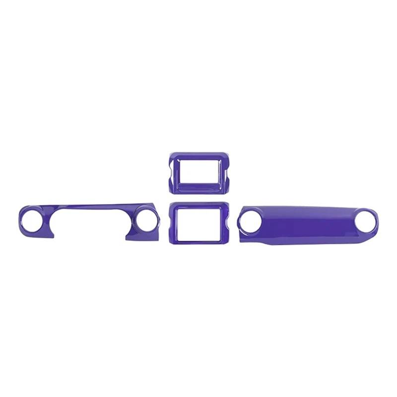 PanelMittelkonsole Für Jeep Für Wrangler JL Für Gladiator JT 2018-2022 ABS Carbon Fiber Center Console Dashboard Panel Navigation Dekoration Abdeckung Trim Frame Abdeckung Trim(Purple) von tnbru