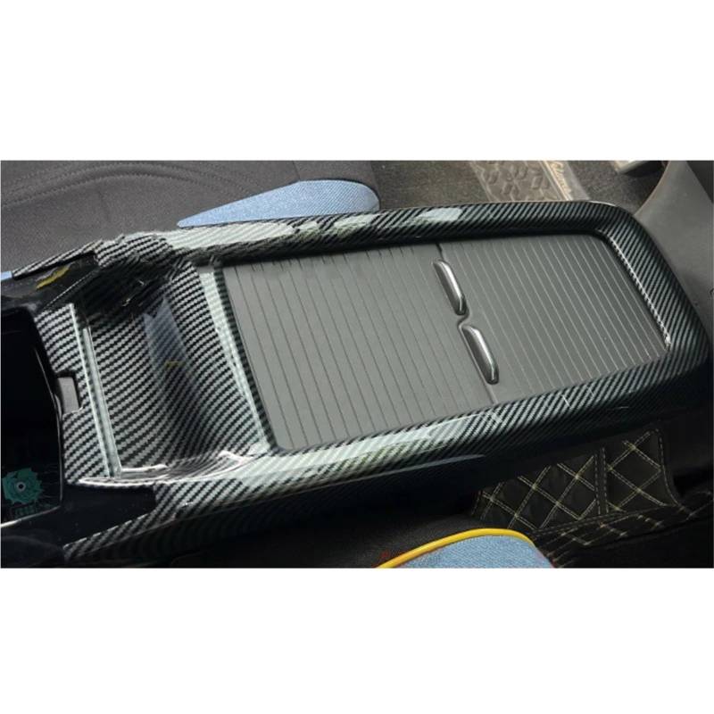 PanelMittelkonsole Für VW Für ID.4 ID4 X Crozz ID.6 X GTX 2021 2022 2023 Carbon Faser Auto Innen Armlehne Box Schutzhülle Auto Center Armlehne Abdeckung Frame Abdeckung Trim(6 X B) von tnbru