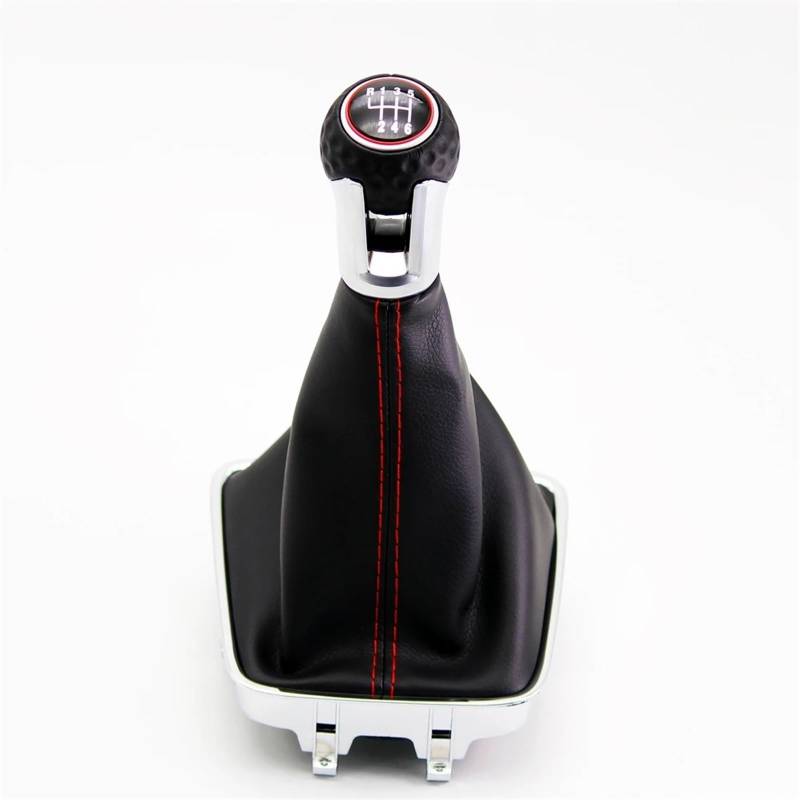 Schaltknauf Kappe Für VW Für Golf Für Plus 2005 2006 2007 2008 2009 2010 2011 2012 2013 2014 Auto-Styling 5/6 Gang Auto Schalthebel Schaltknauf Ledermanschette Schaltknaufkopf Automatik(6 speedD) von tnbru