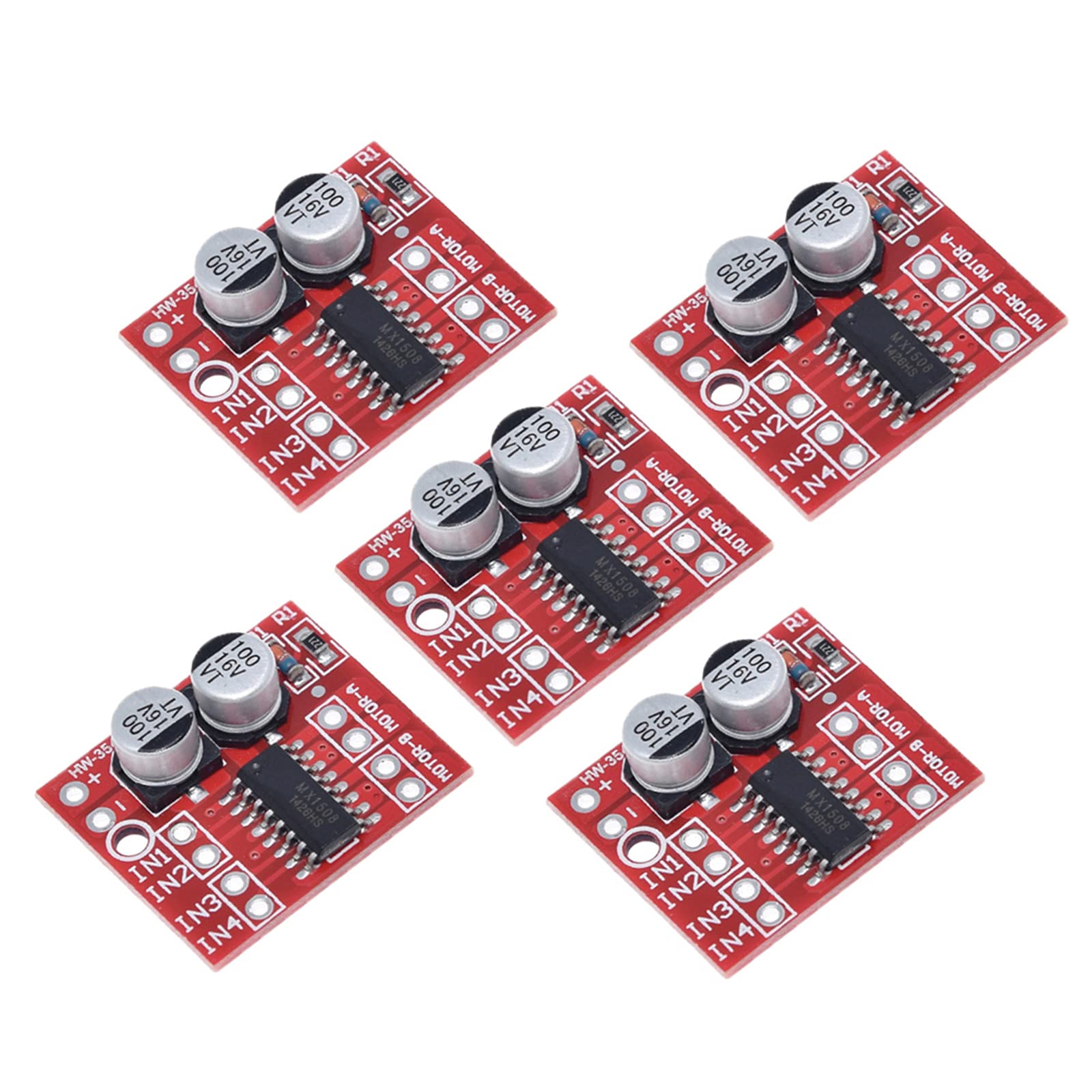 5Stück L298N 1.5A 2Way MX1508 DC PWM Geschwindigkeit Dual H-Brücke Schrittmotor Modul von tonguk