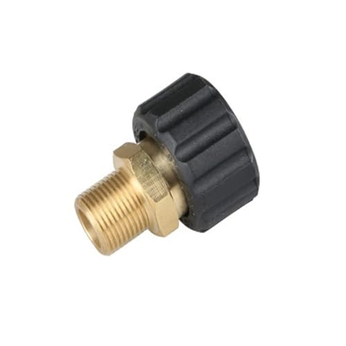 1 x Hochdruckreiniger-Adapter 6,35 mm Stecker auf M22 Buchse für Hochdruck-Gartenschlauch (14 mm Kern) von tooloflife