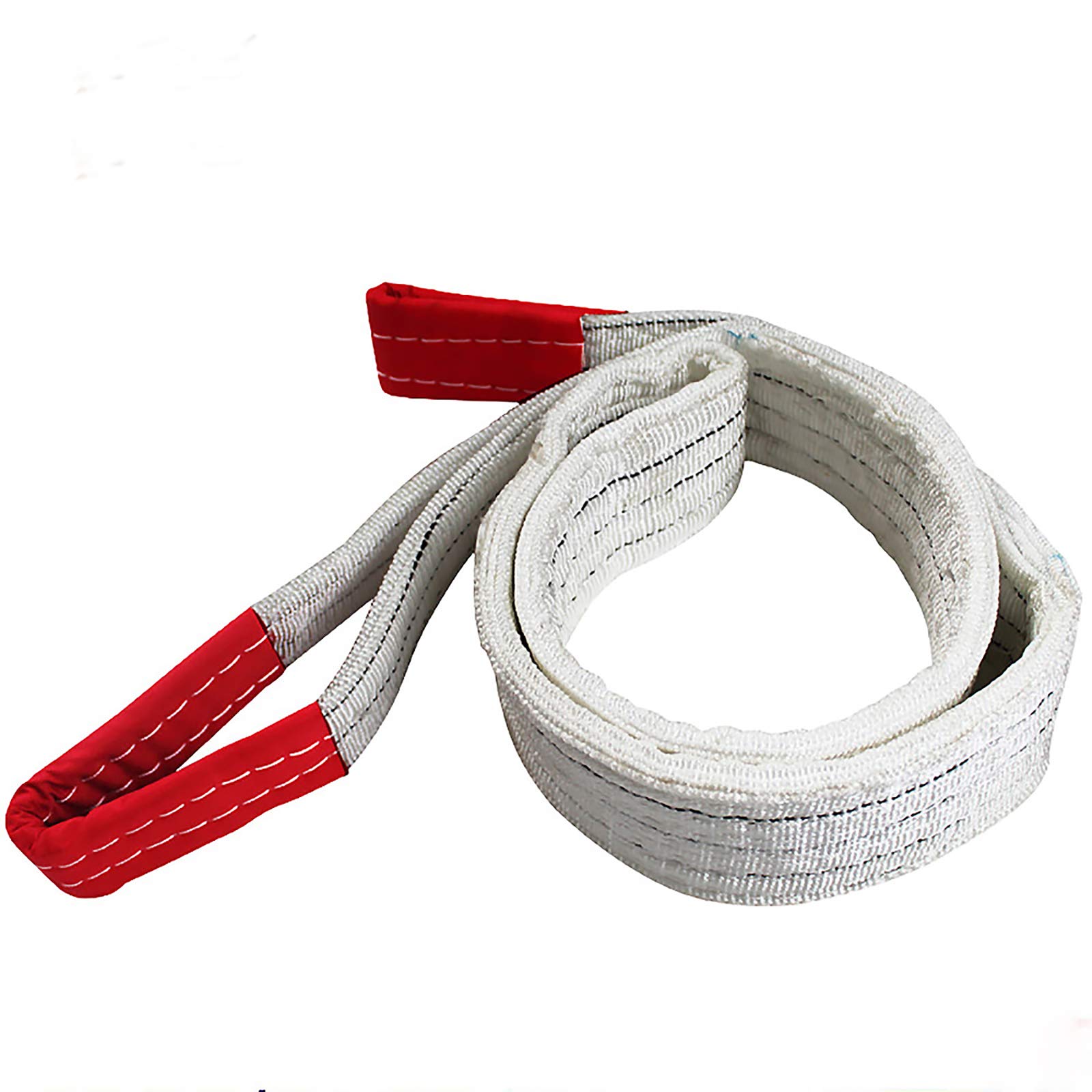 Crane Cargo Strap, 2 Stück 2T 4M Gurtband Hebeschlinggurt, 10 mm dickes Polyester-Gurtband, Hebeband, Hebeband zum Heben von Waren oder Fahrzeugen von tooloflife